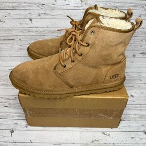 USED | UGG Harkley Mid Tops Fleece Lined | Brown | Size 14